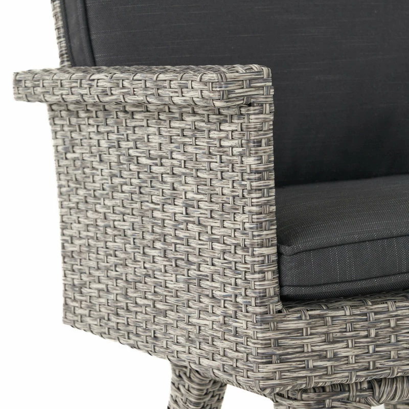 Wholesale ๐ GDFStudio GDF Studio Elysium Outdoor Wicker Barstool With Water Resistant Cushions ๐ - Image 6