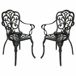 Best deal ๐ GDFStudio GDF Studio Buddy Outdoor Cast Aluminum Dining Chairs, Shiny Copper, Set Of 2 ๐คฉ