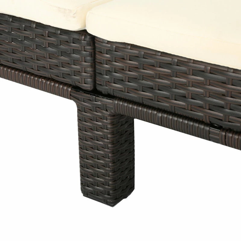 Cheapest ๐งจ GDFStudio GDF Studio Amour Outdoor Dual Wicker Chaise Lounge With Water Resistant Cushions ๐ - Image 10