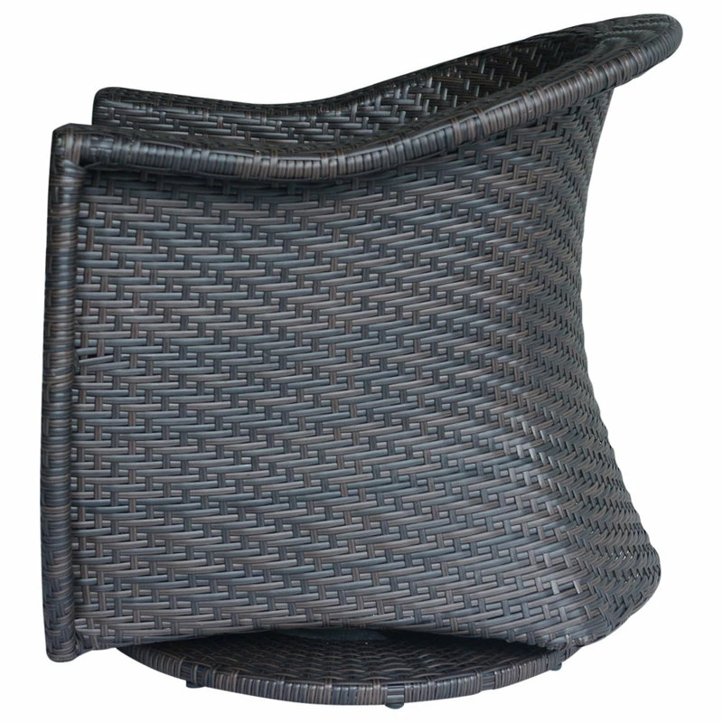 Flash Sale 🌟 GDFStudio GDF Studio Koch Outdoor Wicher Swivel Chair, Multi Brown/Navy 🤩 - Image 8