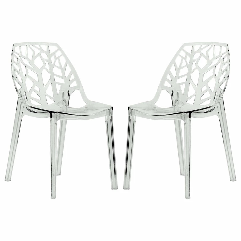 Cheapest π₯ LeisureMod Modern Cornelia Dining Chair, Set Of 2, Clear, C18CL2 π₯