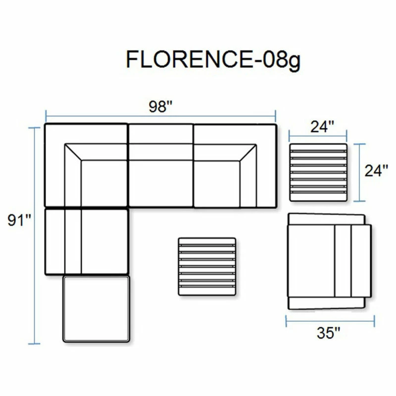 Wholesale ๐ฅ TKClassics Florence 8 Piece Outdoor Wicker Furniture Set 08G ๐ - Image 2