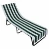 Deals 😍 Design Imports Hunter Green Stripe Lounge Chair Beach Towel With Top Fitted Pocket 26X82 👏