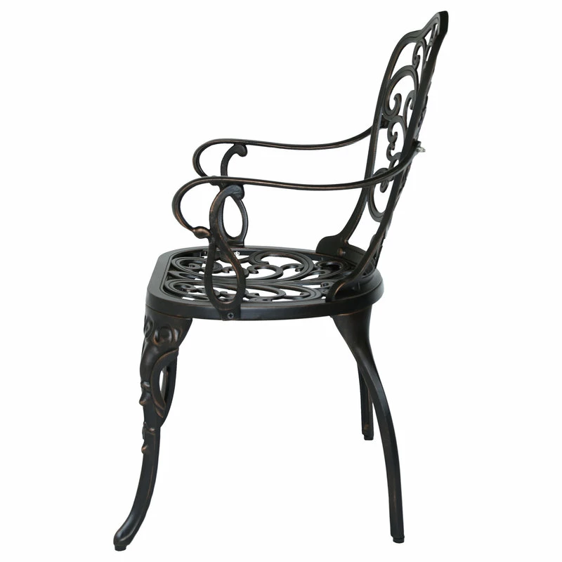 Best deal 🌟 GDFStudio GDF Studio Buddy Outdoor Cast Aluminum Dining Chairs, Shiny Copper, Set Of 2 🤩 - Image 6