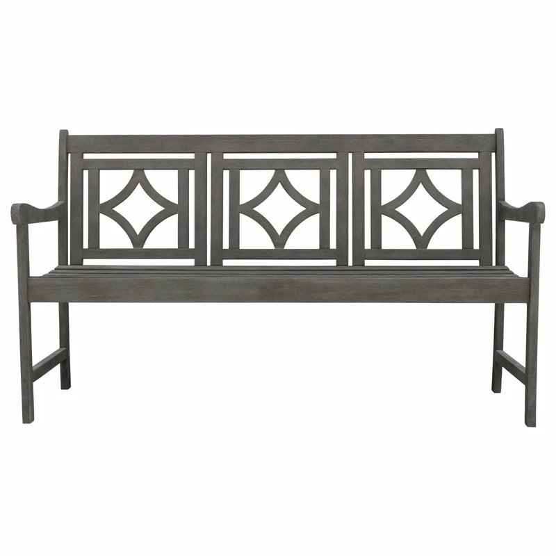 Budget 👍 Vifah Renaissance Outdoor Patio Diamond 5' Hand-scraped Hardwood Bench ✨ - Image 7