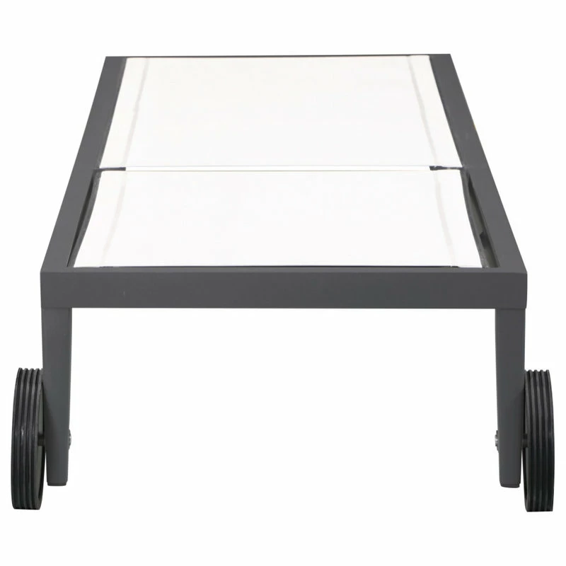 Brand new ๐ Meridian Furniture Nizuc Outdoor Patio Chaise Lounge Chair, Off-White Resilient Mesh Waterproof Fab ๐ฏ - Image 4