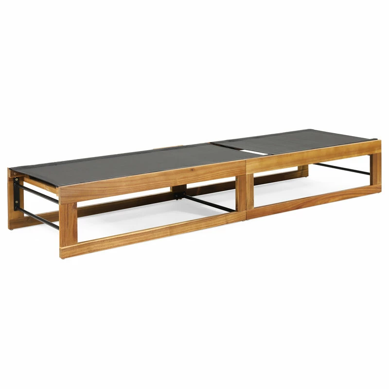 Best reviews of ๐ GDFStudio Leavitt Outdoor Mesh And Wood Adjustable Chaise Lounges, Set Of 4 ๐งจ - Image 4