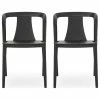 Budget ✨ GDFStudio Xanth Outdoor Stacking Dining Chair, Set Of 2, Black 🎁