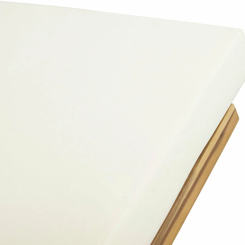 New โ๏ธ GDFStudio Setlla Acacia Wood Chaise Lounge And Cushion Set, Set Of 4, Cream ๐ - Image 4