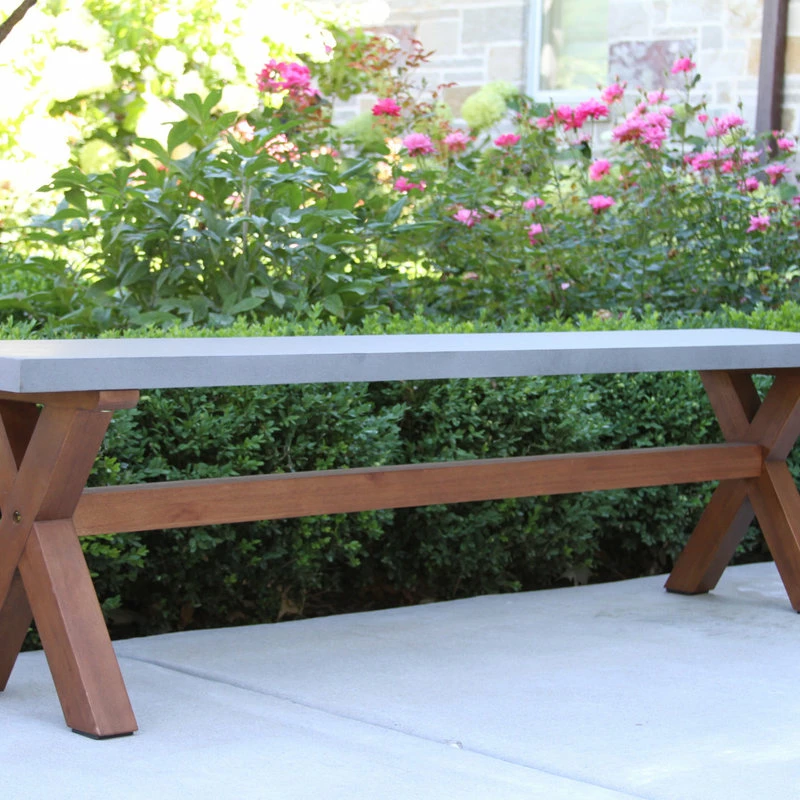 Deals ๐ฅฐ Outdoor Interiors 3-Piece Eucalyptus And Composite Dining Set With Matching Benches ๐ - Image 2