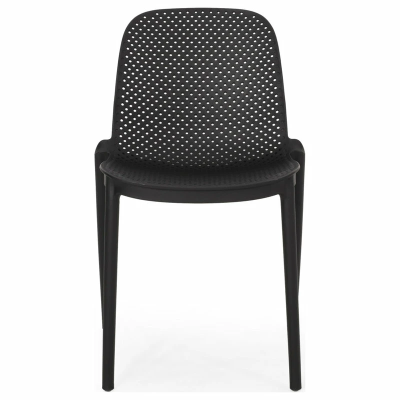 Best deal ๐ฅฐ GDFStudio Tafton Outdoor Stacking Dining Chair, Set Of 4, Black ๐ - Image 4