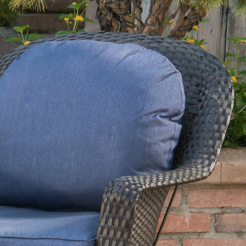 Flash Sale 🎁 GDFStudio GDF Studio Linsten Outdoor Wicker Swivel Club Chairs With Cushion, Set Of 2 🌟 - Image 5