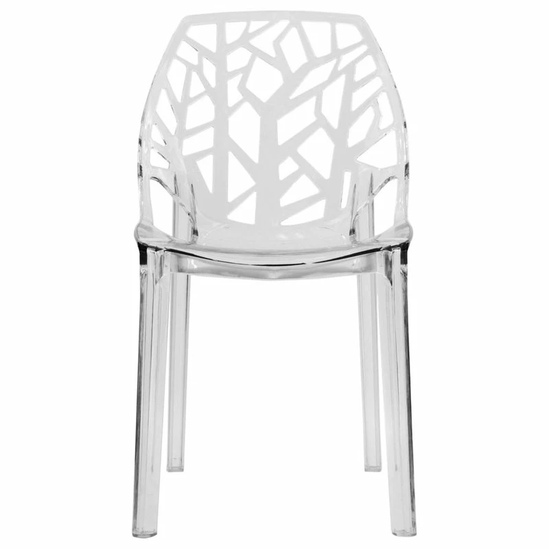 Cheapest π₯ LeisureMod Modern Cornelia Dining Chair, Set Of 2, Clear, C18CL2 π₯ - Image 3