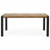 Budget 🌟 GDFStudio Roseland Outdoor Acacia Wood Dining Table, Teak/Black 😀
