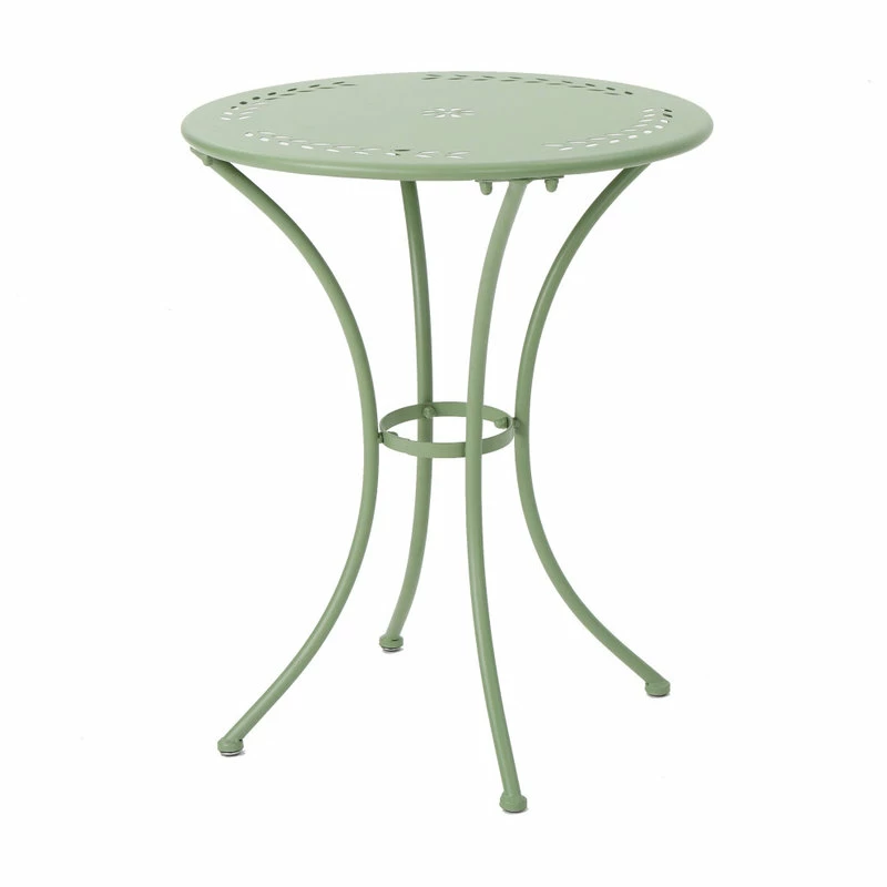 Brand new ๐ GDFStudio GDF Studio 3-Piece Leona Outdoor Paint Finished Iron Bistro Set, Matte Green โจ - Image 11