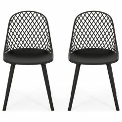 New ๐งจ GDFStudio Lily Outdoor Dining Outdoor Dining Chair, Black โ