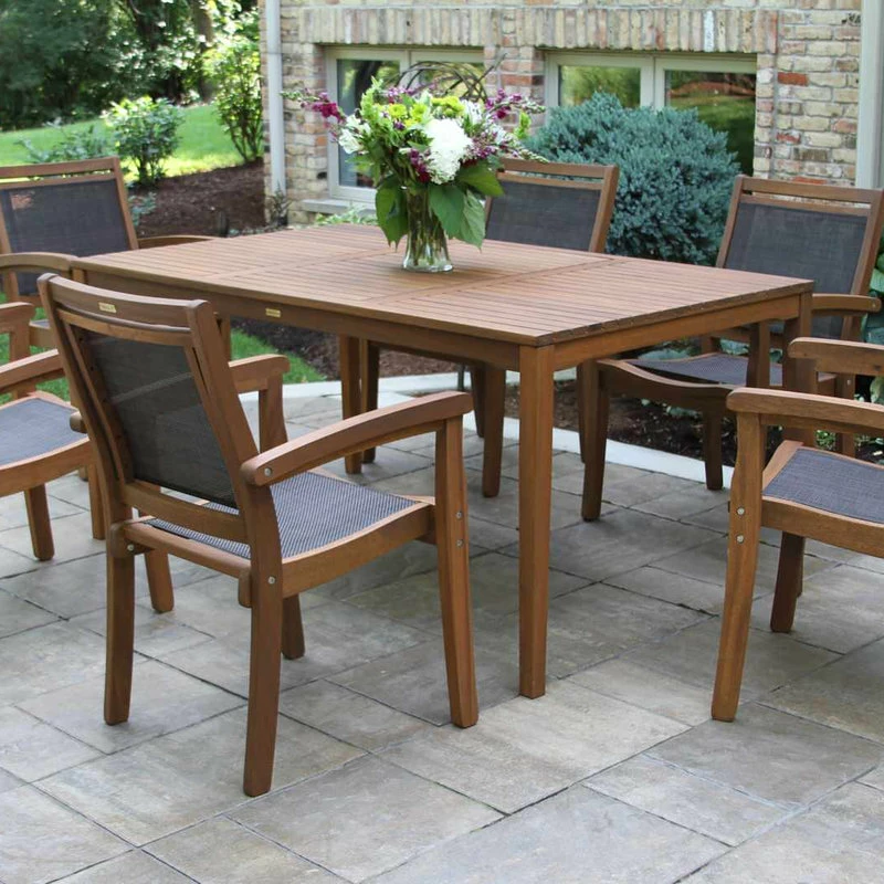 Cheap 🔔 Outdoor Interiors Rectangular Eucalyptus Dining Table ✔️ - Image 3