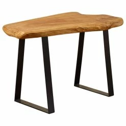 Best Pirce ✔️ Greenage Cedar Roots Bench Stool With Flat Iron Legs, Cedar, 27.5"x14"x17.4" 🔥