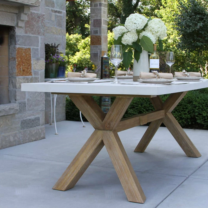 Best reviews of ๐งจ Outdoor Interiors 6-Piece Ivory Composite, Wheat Wicker And Eucalyptus Wash Rectangle Dining Set ๐ - Image 4