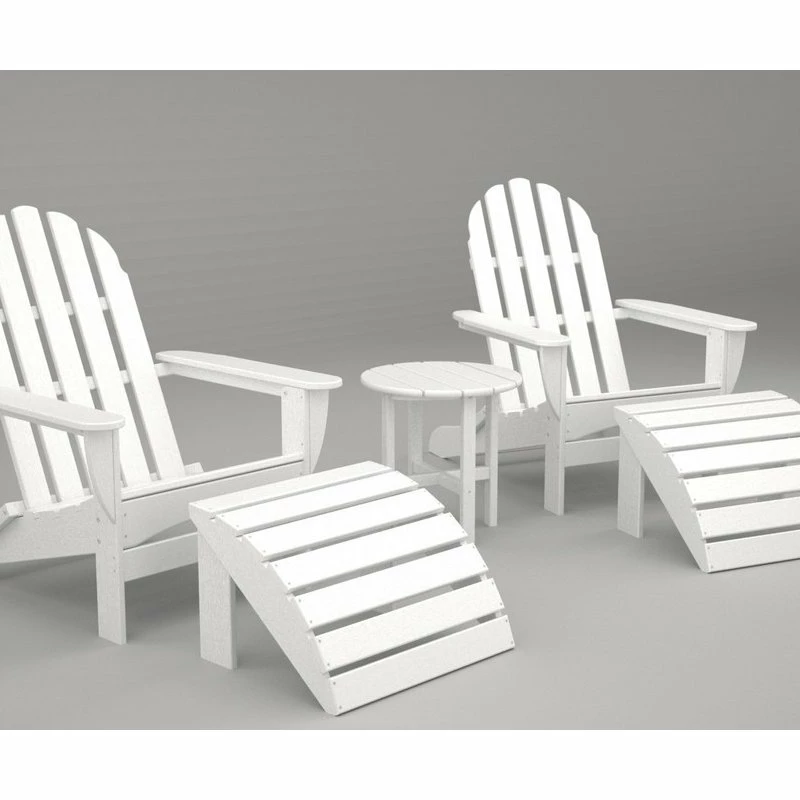 Top 10 🔔 Polywood Classic Oversized Curveback Adirondack 5-Piece Casual Set, White ✔️ - Image 2