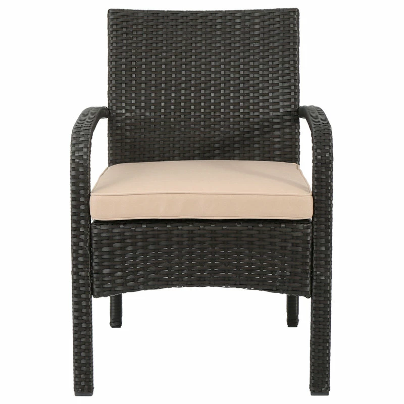 Promo 🤩 GDFStudio GDF Studio Otto Outdoor Wicker Club Chairs, Set Of 2, Brown/Tan 😉 - Image 6