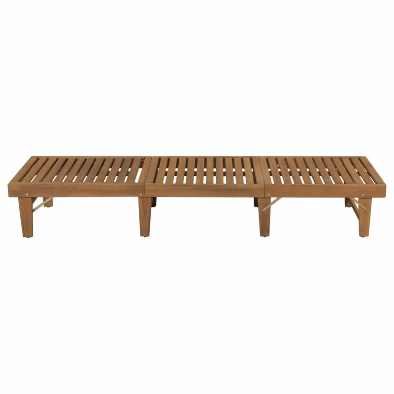 Outlet ✨ Vida XL LLC VidaXL Solid Acacia Wood Folding Sun Lounger Chaise Bed Sunbed Seat Chair 💯 - Image 4