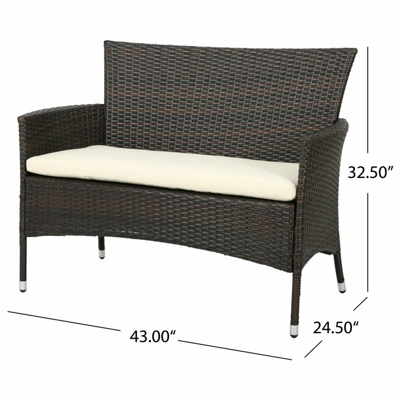 Outlet 👏 GDFStudio GDF Studio 2-Piece Ines Multi-Brown Outdoor Set ✨ - Image 3