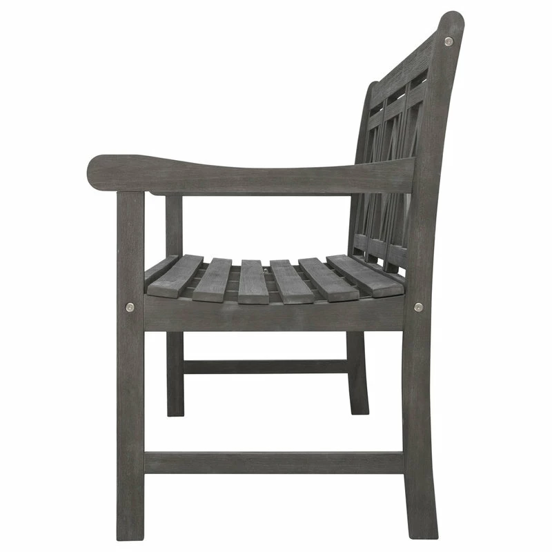 Budget 👍 Vifah Renaissance Outdoor Patio Diamond 5' Hand-scraped Hardwood Bench ✨ - Image 3