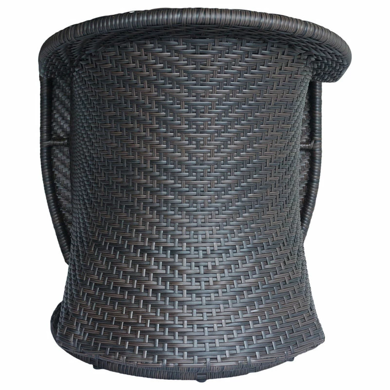 Flash Sale 🌟 GDFStudio GDF Studio Koch Outdoor Wicher Swivel Chair, Multi Brown/Navy 🤩 - Image 7