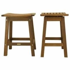 Hot Sale 🔥 Outdoor Interiors Counter Height Eucalyptus Stool, 2 Pack 🤩