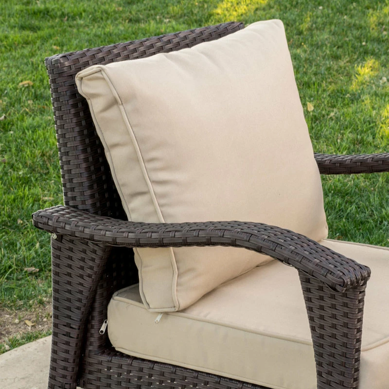 Discount ✨ GDFStudio GDF Studio 5-Piece Maui Outdoor Brown Wicker Seating With Cushions Set 🎁 - Image 4