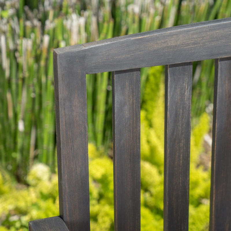 Flash Sale 🤩 GDFStudio GDF Studio Laguna Outdoor Patio Acacia Wood Bench, Dark Gray ✨ - Image 5