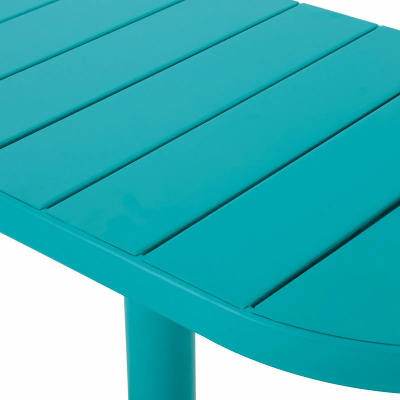 Cheapest 😍 GDFStudio GDF Studio Santa Monica Outdoor Finished Iron Bistro Set, Matte Teal 😀 - Image 12
