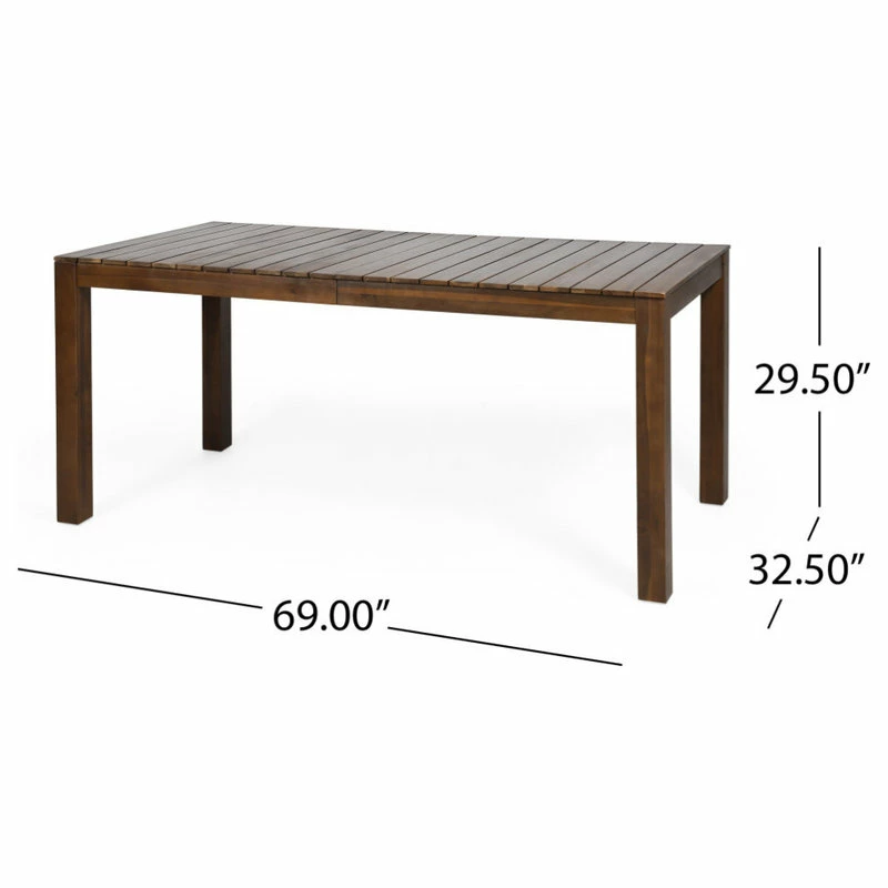 Wholesale ๐ GDFStudio Rohan Outdoor Rustic Acacia Wood Dining Table โค๏ธ - Image 10