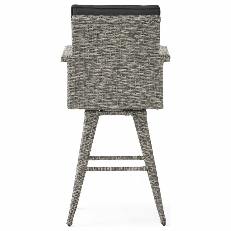 Wholesale ๐ GDFStudio GDF Studio Elysium Outdoor Wicker Barstool With Water Resistant Cushions ๐ - Image 9