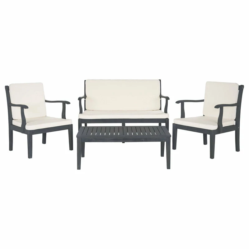 Promo ✨ Safavieh Montclair 4-Piece Outdoor Living Set, Ash Gray 🎁