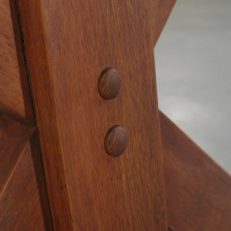 Deals ๐ฅฐ Outdoor Interiors 3-Piece Eucalyptus And Composite Dining Set With Matching Benches ๐ - Image 3