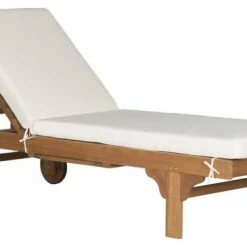 Cheap 🤩 Safavieh Newport Chaise Lounge Chair With Side Table, Teak 🤩
