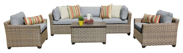Cheapest โ๏ธ TKClassics Monterey 6 Piece Outdoor Wicker Patio Furniture Set 06b ๐ฅ