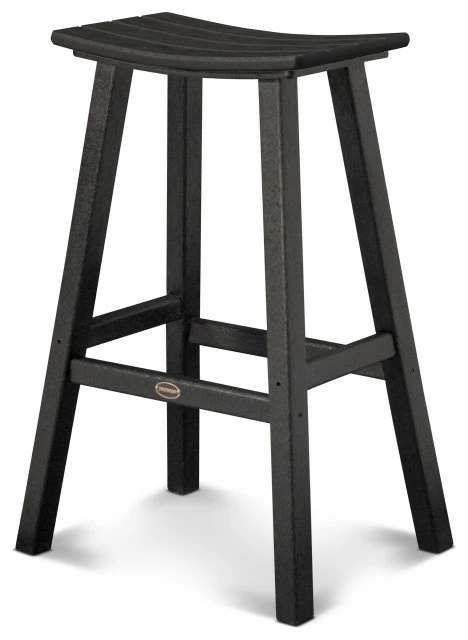 Top 10 ๐ฅ Polywood Traditional 30" Saddle Bar Stool, Black ๐