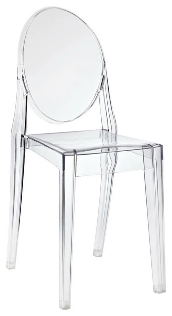 New 😀 Interior Trade Furniture Clear Acrylic Victoria-Style Ghost Side Chair, Single 👍